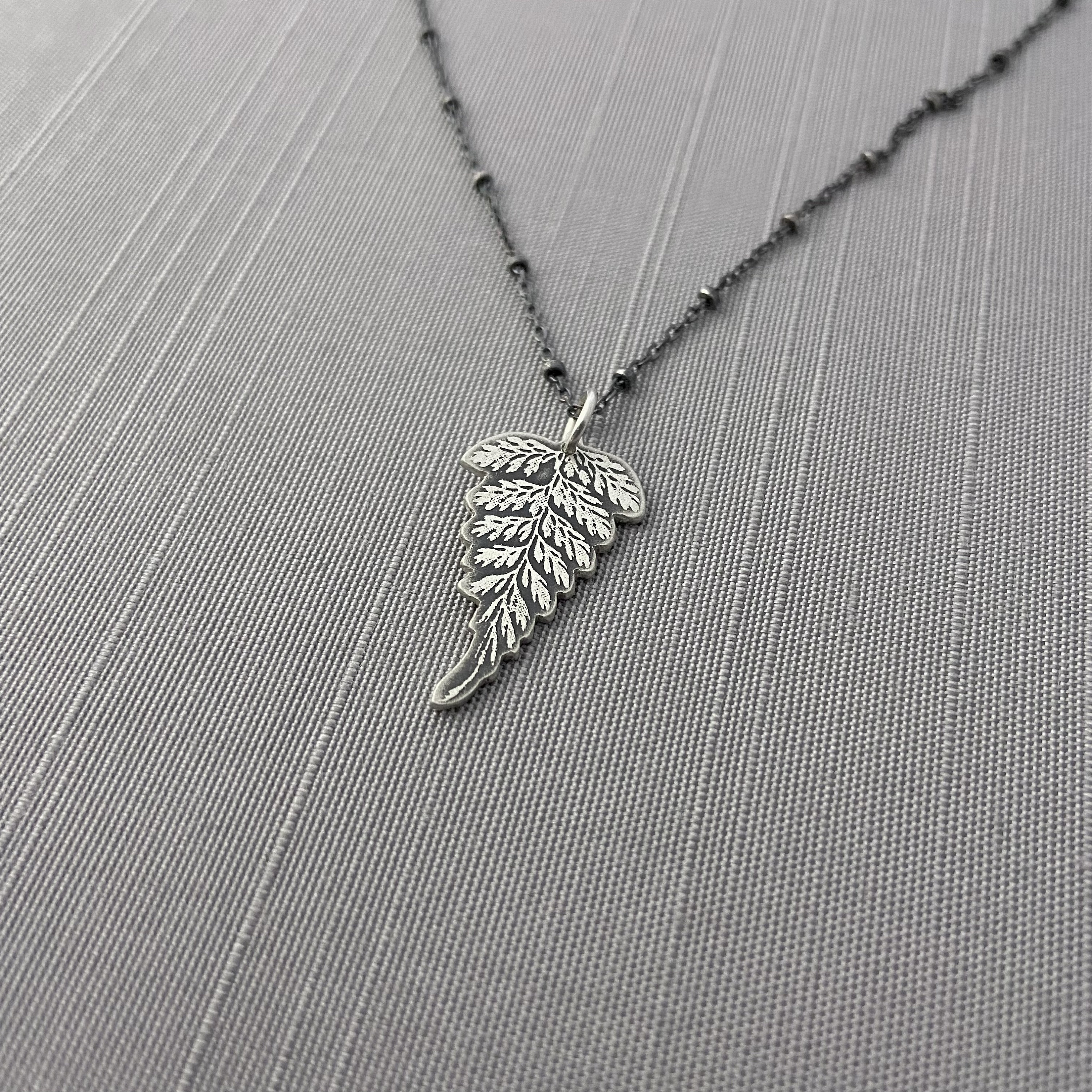 ラフFern Chain Necklace Silver ラフFern Chain Necklace Silver Sterling Silver 18 Inch Fern Chain