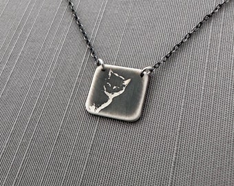 Sterling Silver Sunkissed Cat Necklace