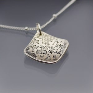 Sterling Silver Diamond Lace Necklace