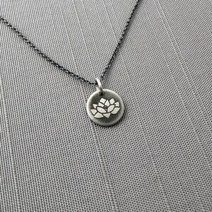 Very Tiny Sterling Silver Lotus Blossom Necklace