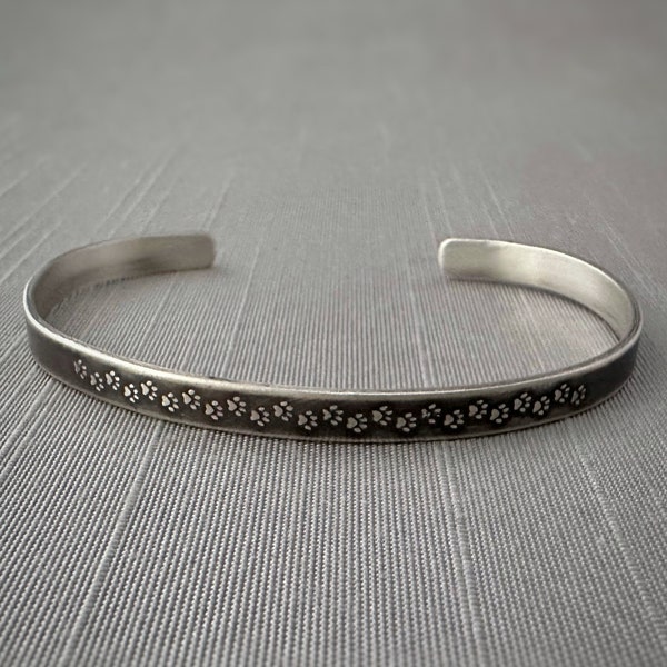 Sterling Silver Paw Print Bracelet