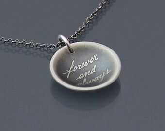 Sterling Silver Forever and Always Necklace