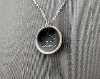 Sterling Silver Forever and Always Necklace