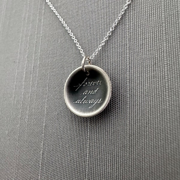 Sterling Silver Forever and Always Necklace