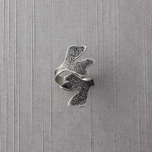 Sterling Silver Ginkgo Leaf  Ring