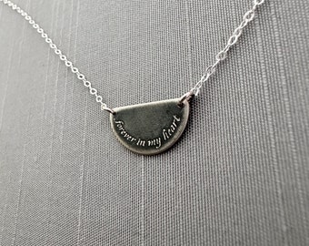 Sterling Silver Forever In My Heart Necklace