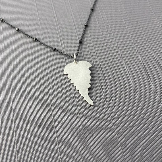 Sterling Silver Fern Frond Necklace - Etsy