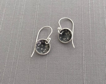 Tiny Sterling Silver Queen Anne's Lace Earrings