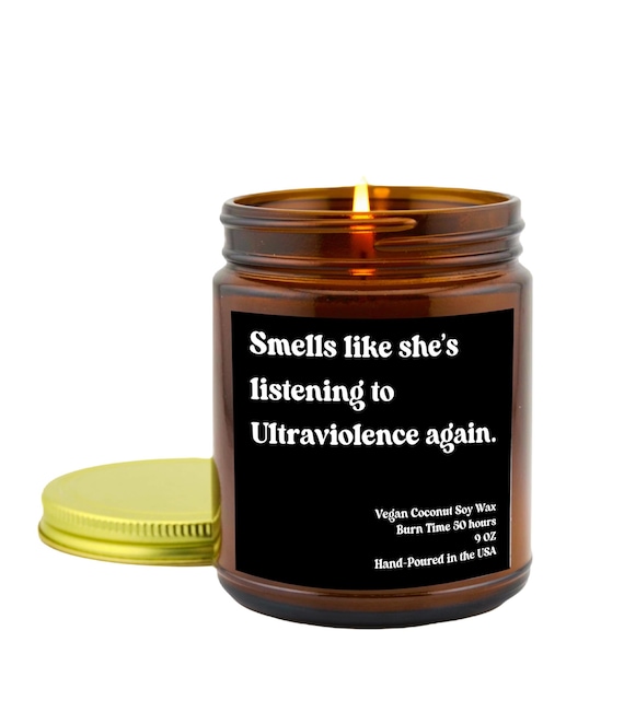 Smells Like She's Listening Mini Jar Candle, Soy Candle, Gift for BFF, Fan Gift, Ultraviolence, Birthday Gift for Teen, Lana Fan Gift