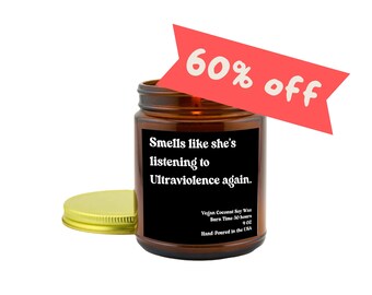Smells Like She's Listening Mini Jar Candle, Soy Candle, Gift for BFF, Birthday Gift for Teen, Lana Fan Gift, Born to Die
