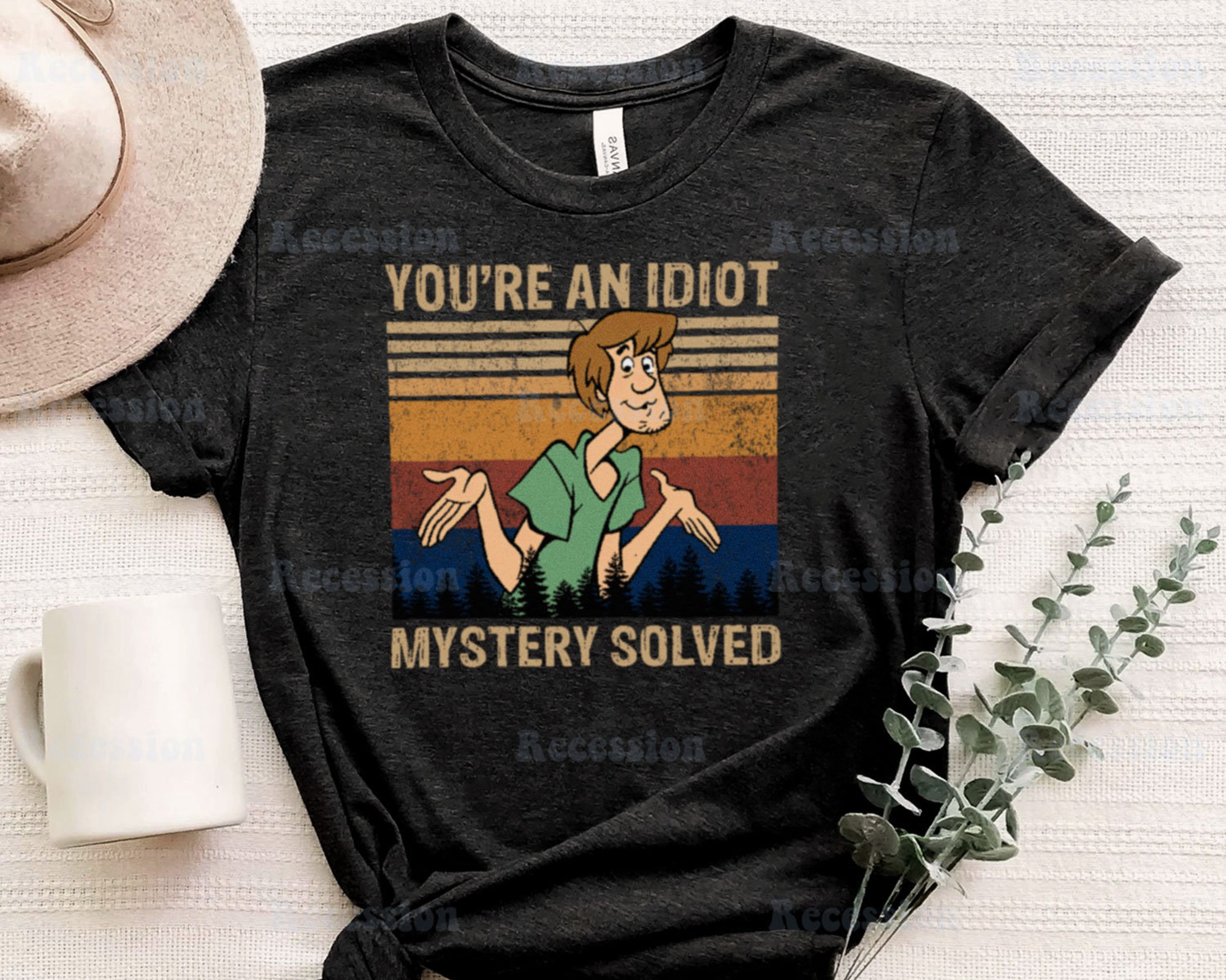 Scooby Doo Scooby-Doo Shirt You're An Idiot Mystery Solved Tee