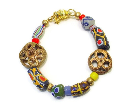 African Trade Beads Krobo recycled glass trade beads Ghana powder glass new