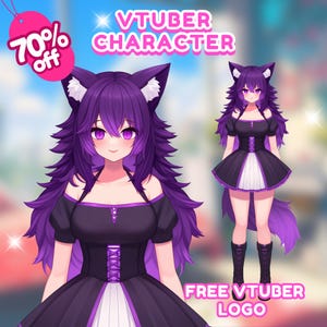 CUSTOM VTUBER model for commercial use ! | Live 2D Vtuber | Vtuber Assets | Pngtuber | Anime art | Vtuber Rigging | Vtuber Model