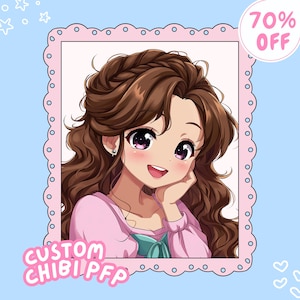 CUSTOM CHIBI PFP | Chibi Pfp, Pfp Commission, Chibi Commission, Profile Icon, Chibi Twitch Icon, Kawaii Gifts, Pfp Chibi, Cute Portrait