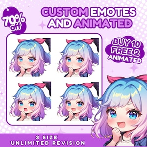 High Quality Custom Premium Twitch Emotes | Twitch Emoji for streamer | youtube, Twitch, Discord | Cute Chibi anime style