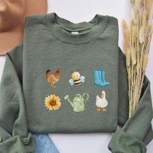 Gehäkelte Sweatshirt Gehöft Pullover Gehöft Geschenk Gehöft Landwirtschaft Shirt Geschenk Hobbylandarbeiter