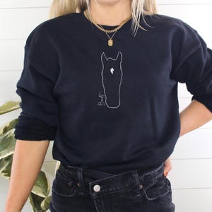 Personalized Horse Sweatshirt Custom Horse Sweatshirt Horse Lover Gift Horse Sweater