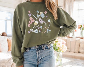 Krankenschwester Sweatshirt RN Geschenk Medizinische Bekleidung Krankenschwester ER Krankenschwester
