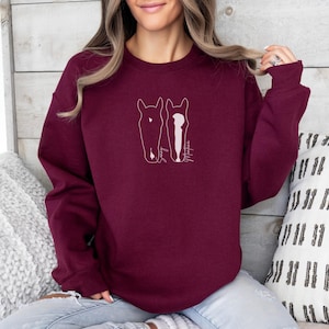 Personalized Horse Sweatshirt Custom Horse head sweater for horse girl gift Horse Lover Sweater Personalized Horse gift Custom Pet Portrait