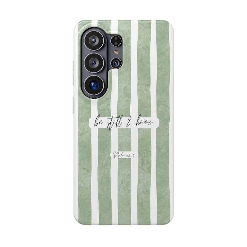 Be Still and Know Christian phone case Scripture Bible Verse Faith Phone Case image 2