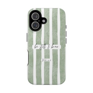 Be Still and Know Christian phone case Scripture Bible Verse Faith Phone Case image 5