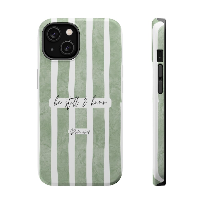 Be Still and Know Christian phone case Scripture Bible Verse Faith Phone Case image 9