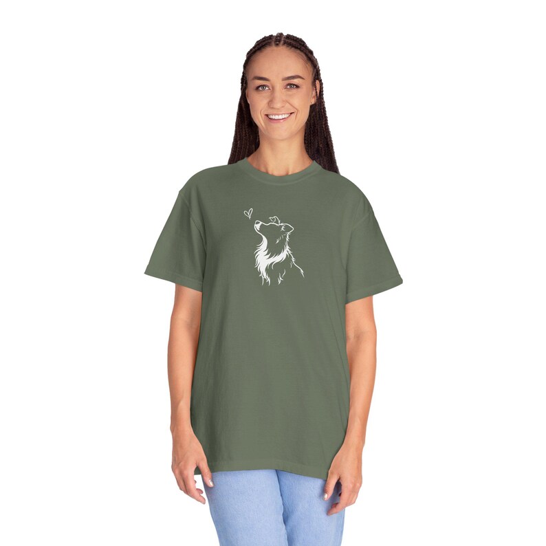 Border Collie T-Shirt Border Collie Hund Grafik-T-Stück Border Collie Geschenk für Hundeliebhaber Schafzüchter Shirt Bild 3