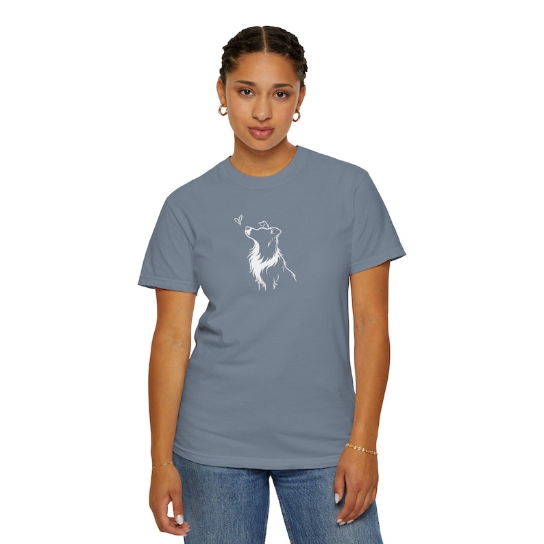 Border Collie T-Shirt Border Collie Hund Grafik-T-Stück Border Collie Geschenk für Hundeliebhaber Schafzüchter Shirt Bild 4