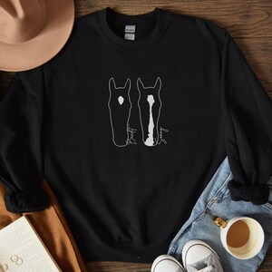 Personalized Horse Head Sweatshirt Equine Gift Idea, Customized Equestrian Apparel Horse Lover Shirt Unique Horse Design Birthday