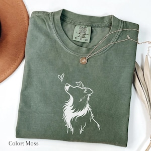 Border Collie T-Shirt Border Collie Hund Grafik-T-Stück Border Collie Geschenk für Hundeliebhaber Schafzüchter Shirt