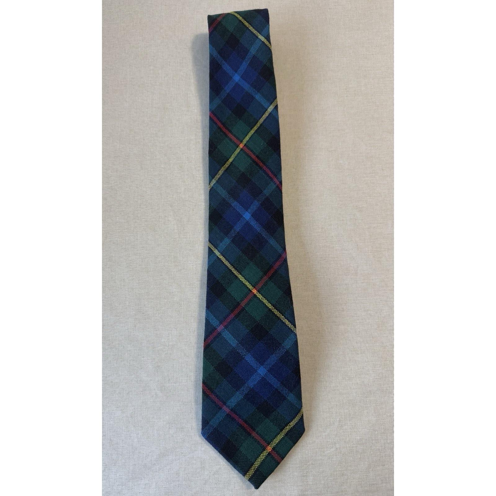 Vintage Scottish Tartan Plaid Wool Neck Tie Made in Scotland Classic Mens