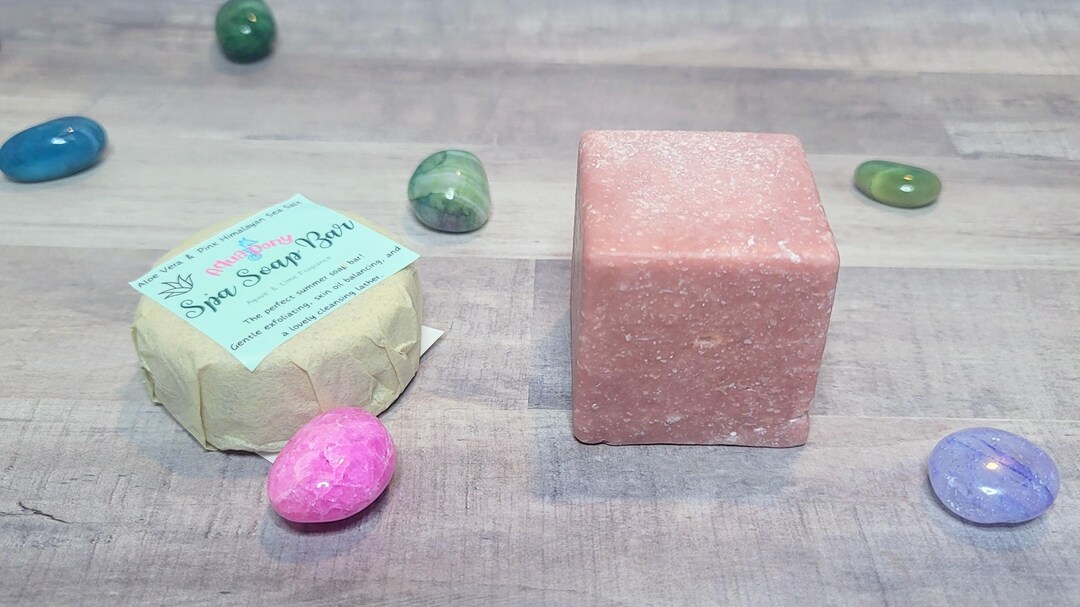 Pink Himalayan Sea Salt Spa Soap Bar | Rose Clay | Aloe Vera Infused ...
