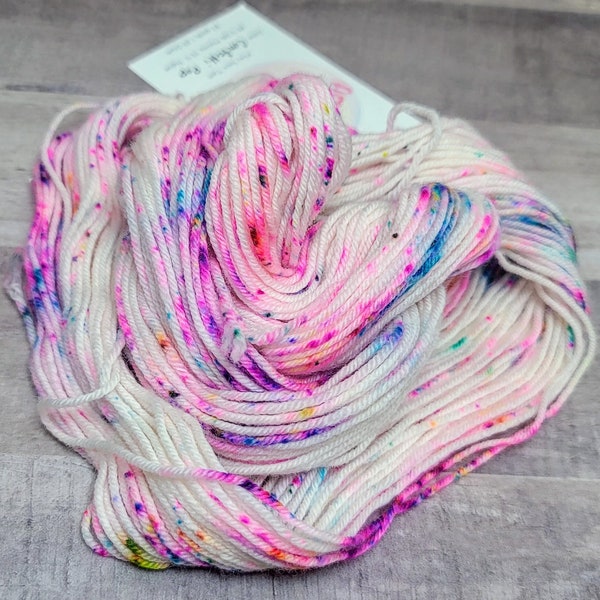 Mini Confetti Pop | Hand Dyed | Mini Sock Yarn | 85/15 Superwash Merino Wool/Nylon, Knitting, Crochet