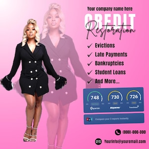 Credit Repair flyer, business flyer, business coaching, entrepreneur flyer, credit repair service flyer, coaching flyer, coaching template