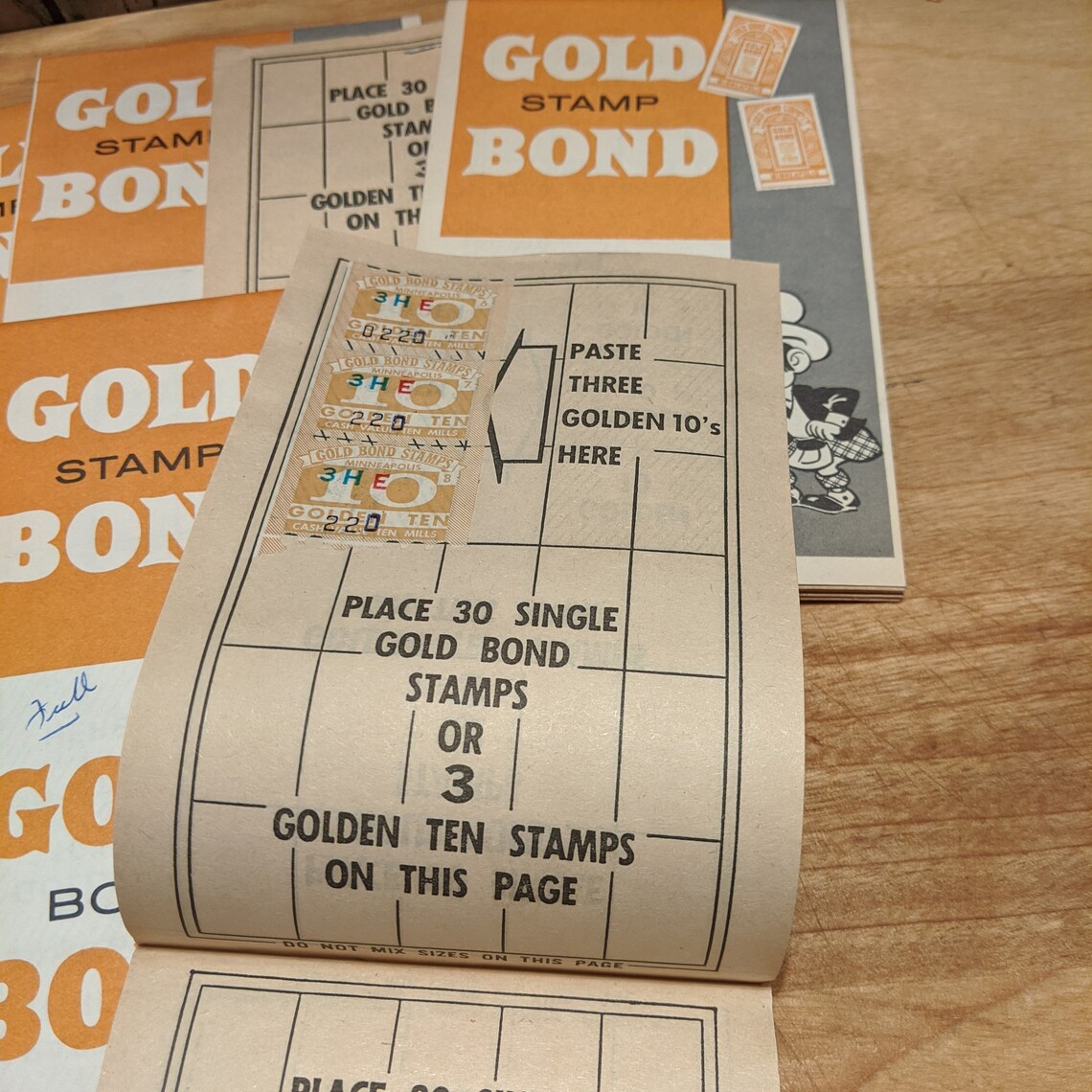 Vintage Gold Bond Stamp Book Set of 6 1/2 Books 5014 Etsy