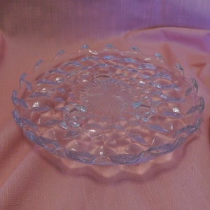 Vintage Fostoria American Candy Dish or Salad Plate, 3 Feet, Vintage Serving (M172)