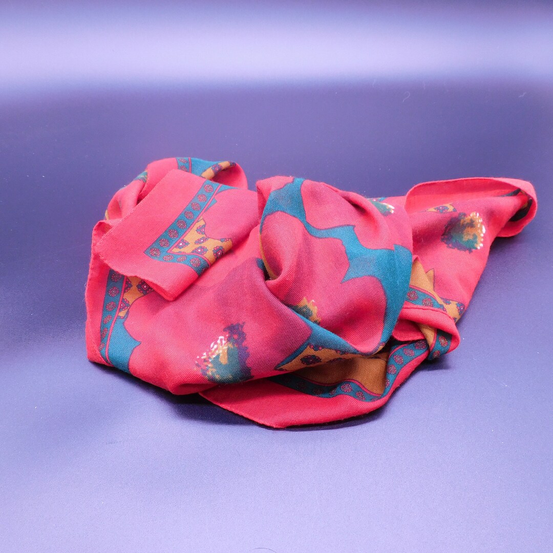 Large Floral Print Scarf in Red main image 1