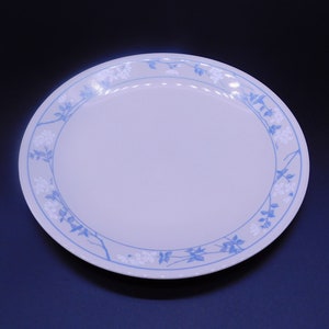 Vintage Corelle by Corning Bread Plate - First of Spring Pattern, 1980&#39;s Kitchen Decor, Blue Stems and White Flowers  (7052)