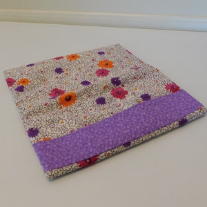 Purple and Floral Handmade Fabric Potato Microwave Cooker (M112)
