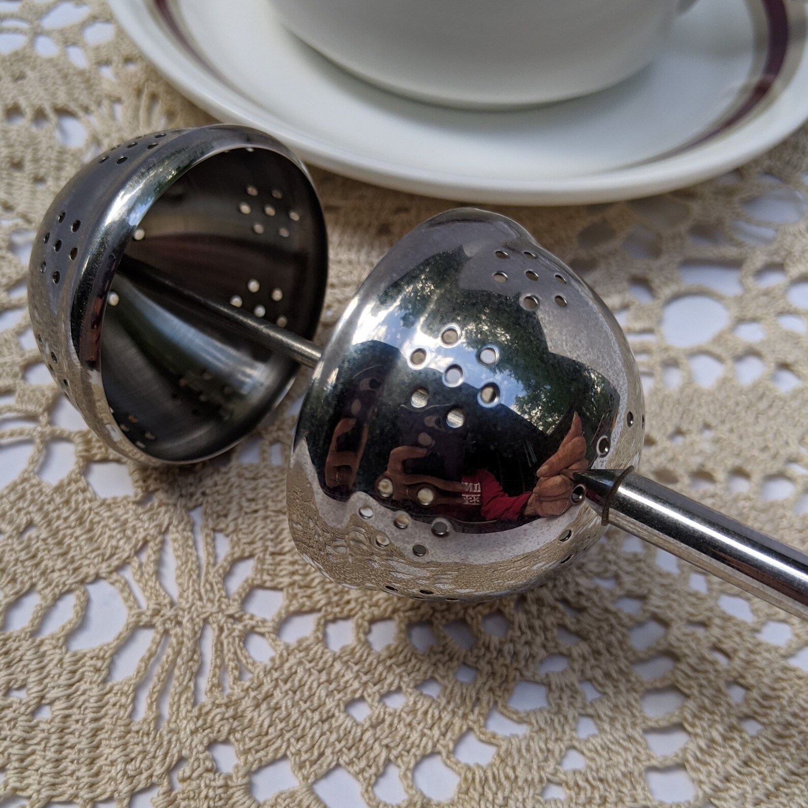 Tea Leaf Holder Long Push Handle 5347 Etsy