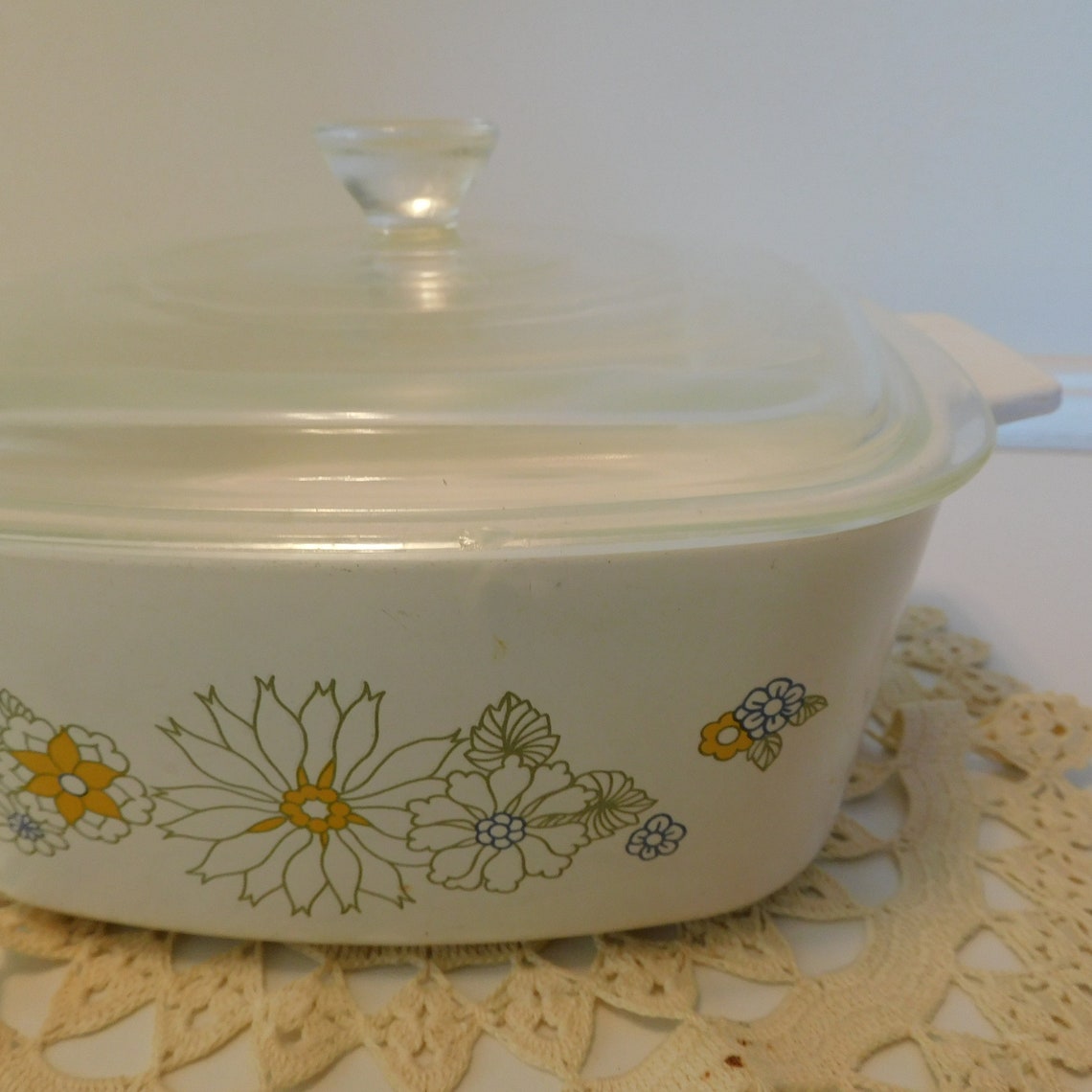 Vintage Corning Ware Floral Bouquet Pattern 1.5 Quart Etsy