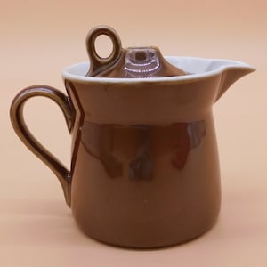 Vintage Brown Restaurant China Pilivite Pillivuyt France teapot, Coffee (6852)