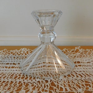 Vintage Glass Taper Candle Stick Holder, Table Decor, Centerpiece (M49)