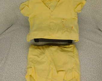 Vintage Baby Boy Outfit with a Bowtie (V57e)