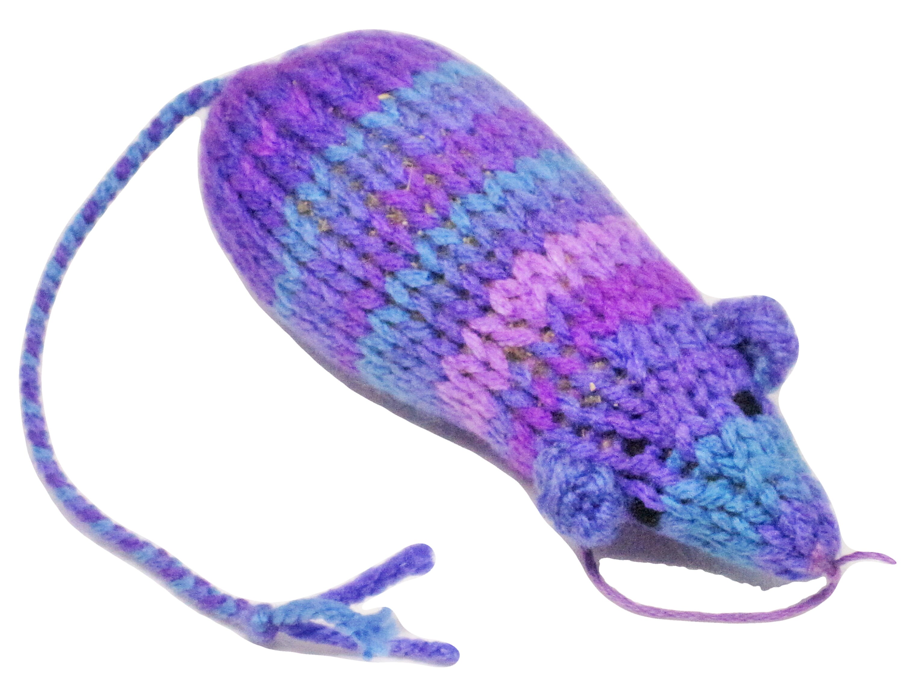 Knit Catnip Mouse Cat Toy is Beautiful Purple Jewel Tones Etsy