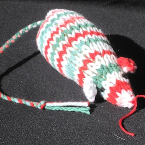 Catnip Mouse Cat Toy as a Cotton Candy Cane image 2