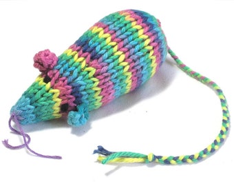Catnip Mouse Cat Toy is Bright like a Peacock