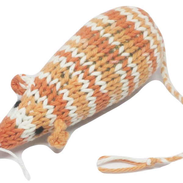 Catnip Mouse Cat Toy is an Orange Tabby Mouse