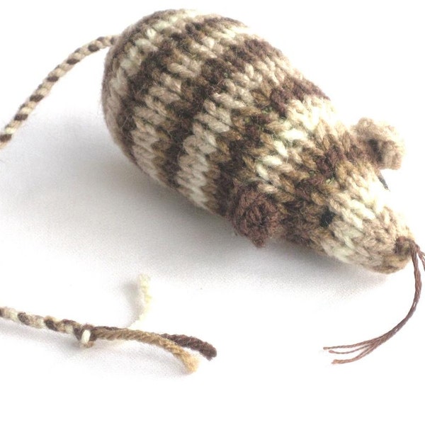 Catnip Mouse Cat Toy is a Brown Striped Tabby Mouse