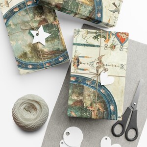 Wrap your presents this Christmas holiday season in elegance with this vintage French chateau neoclassical design. Featuring intricate details, this antique-style wrap adds sophistication to any gift packaging. Perfect for DIY projects, scrapbooking, art supplies, and crafting, this high-quality paper roll enhances any occasion with its timeless charm. Elevate your gift wrap with historic beauty and luxurious packaging.